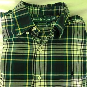 Green plaid ralph lauren dress shirt